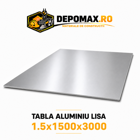 Tabla aluminiu lisa 1.5mm, 1500x3000mm (1050A)